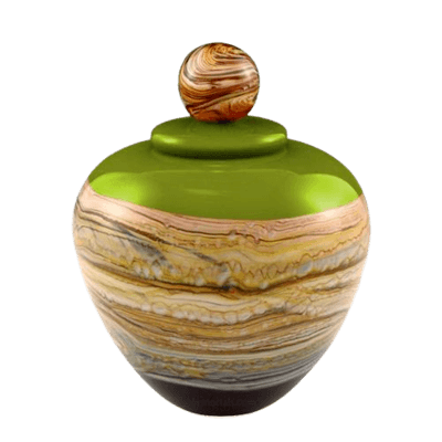 Memoriam Green Medium Art Urn