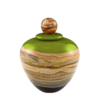 Memoriam Green Small Art Urn