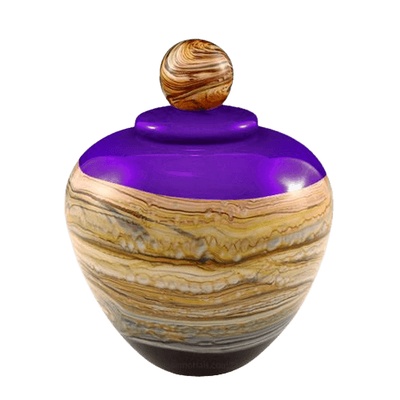 Memoriam Purple Medium Art Urn