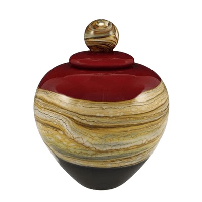 Memoriam Red Medium Art Urn