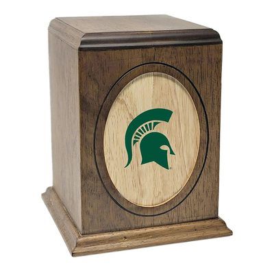 Michigan State Spartans Wooden Urn