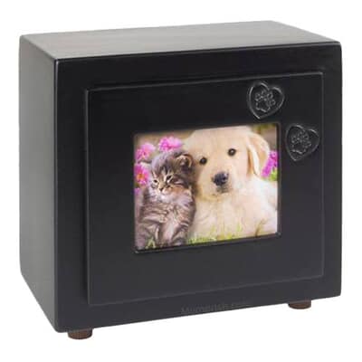 Midnight Paw Photo Pet Urns
