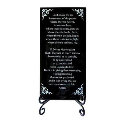 Midnight St. Francis Prayer Plaque