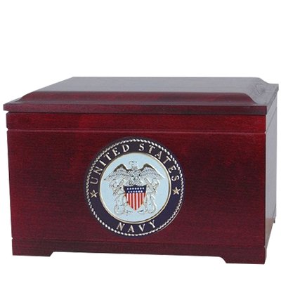 Navy Memory Chest Cremation Urn