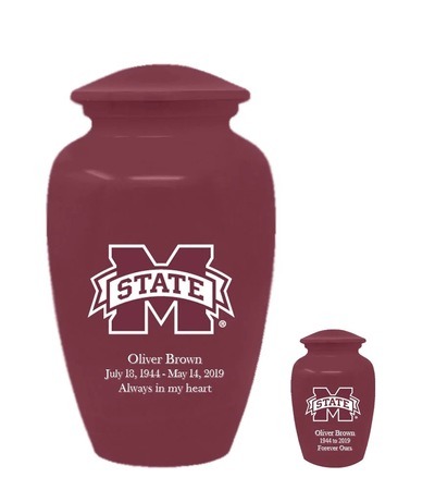 Mississippi State University Bulldogs Cremation Urns