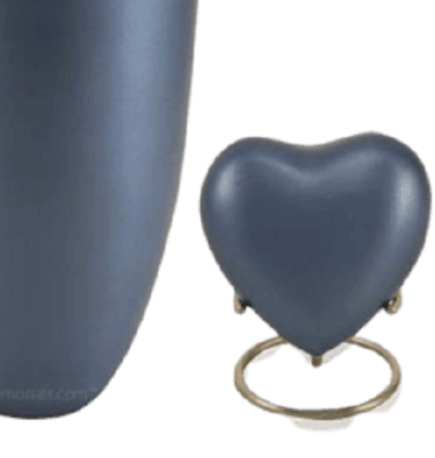 Mod Blue Heart Keepsake Urn
