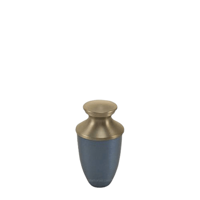 Mod Blue keepsake Metal Urn