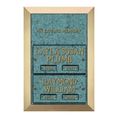 Modern Cremation Bronze Plaque