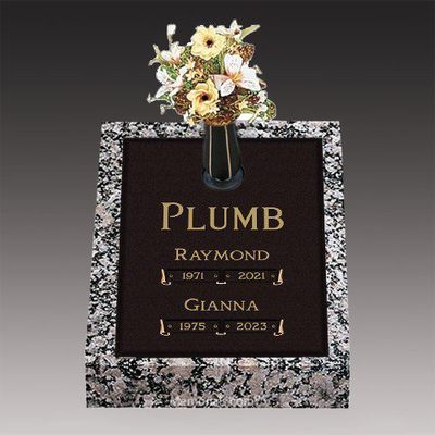 Modest Deep Bronze Headstone 16 x 24