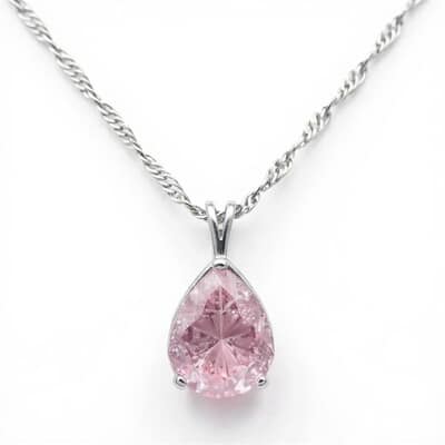 Moments in Time Pink Cremation Diamond Necklace