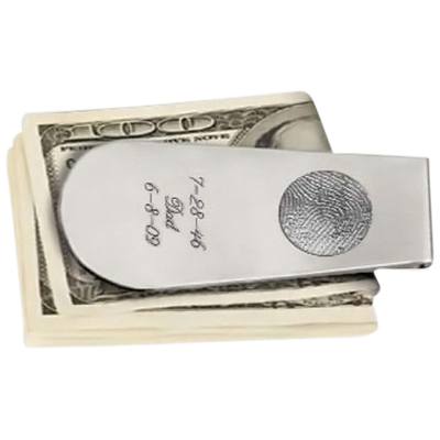 Money Clip Print 14k White Gold Keepsake