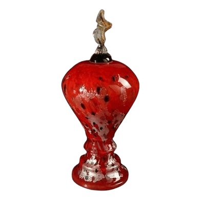 Monza Red Glass Cremation Urn