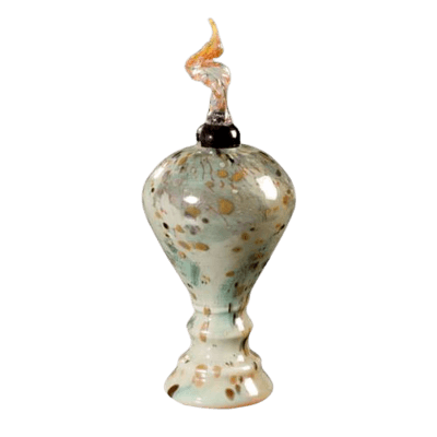 Monza White Glass Cremation Urn