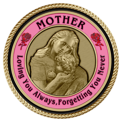 Mother Holding Child Medallions