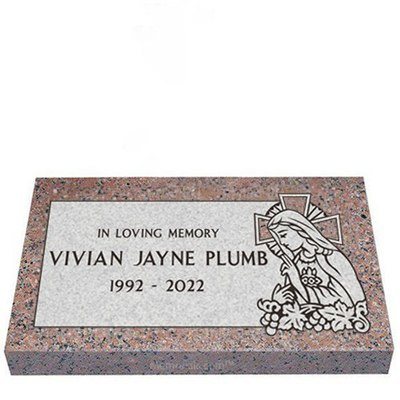 Mother Mary Granite Grave Marker 24 x 12