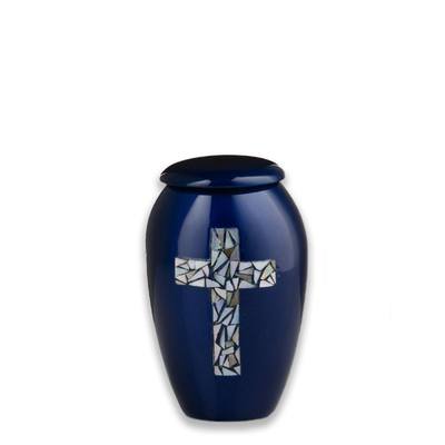 Mother of Pearl Cross Keepsake Urn