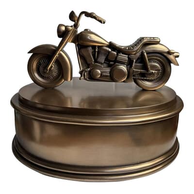Motorcycle Antique Cremation Urn