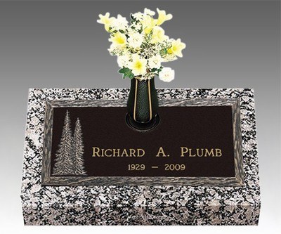 Mountain Pines Bronze Grave Marker 24 x 12