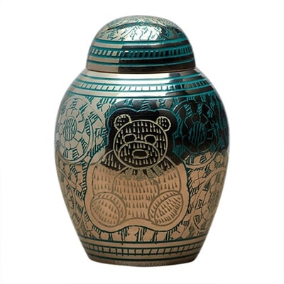 My Blue Teddy Childrens Cremation Urn