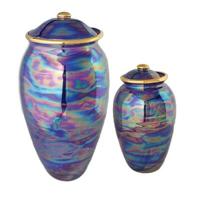 Mystic Blue Ceramic Urns