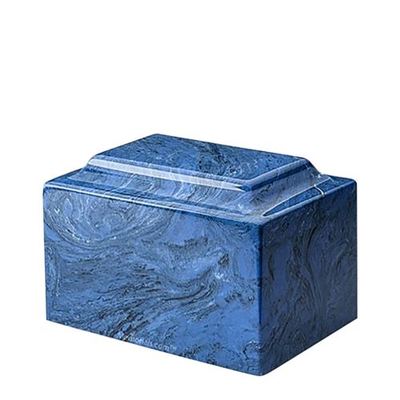 Mystic Blue Marble Keepsake Urn