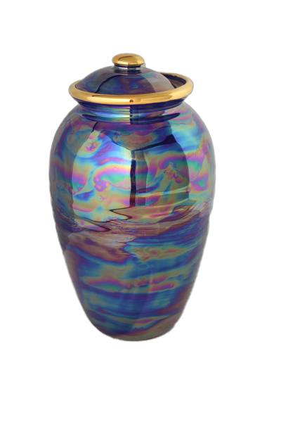 Mystic Blue Small Ceramic Urn