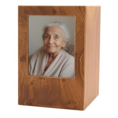 Natural Eternity Large Photo Wood Urn