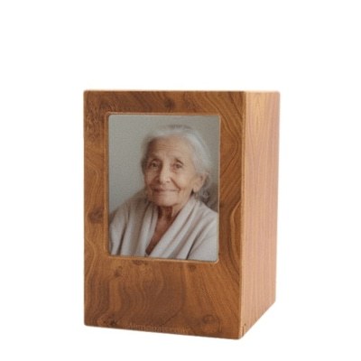 Natural Eternity Small Photo Wood Urn