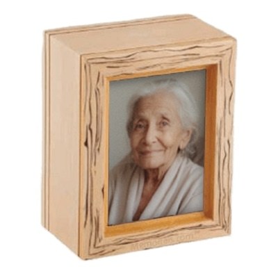 Natural Grain Frame Wood Cremation Urn