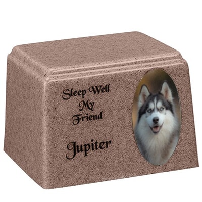 Natural Oval Cultured Pet Photo Urn