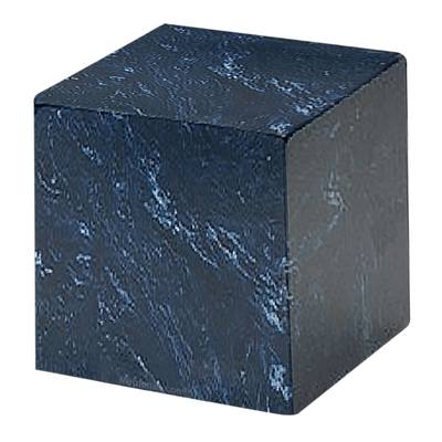 Navy Cube Keepsake Cremation Urn