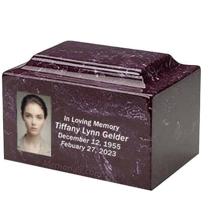 Noir Marble Photo Urn