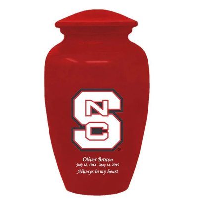 North Carolina State Wolfpack Red Cremation Urn