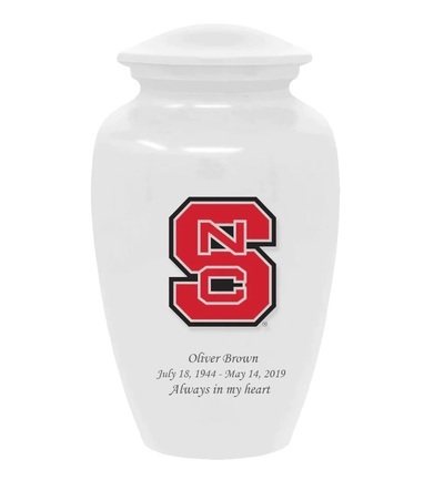 North Carolina State Wolfpack White Cremation Urn