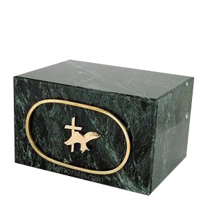 Nostolgica Dark Green Marble Cremation Urn