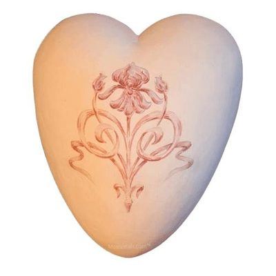 Nouveau Ceramic Heart Urns