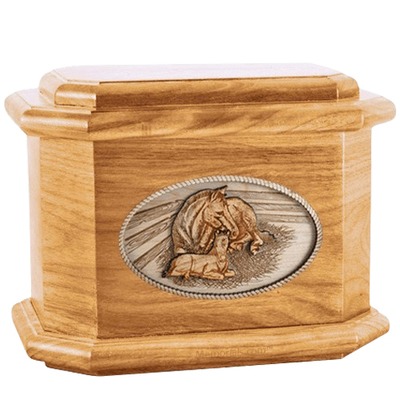 Daddys Love Oak Octagon Cremation Urn