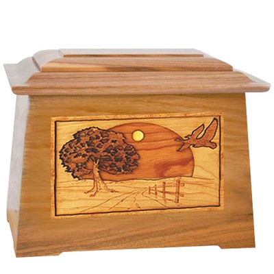 Geese Oak Aristocrat Cremation Urn