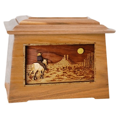 Horse Moon Oak Aristocrat Cremation Urn