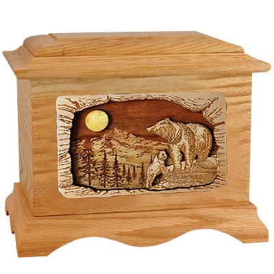 Country Haven Oak Cremation Urn