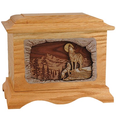 Moonlight Serenade Oak Cremation Urn