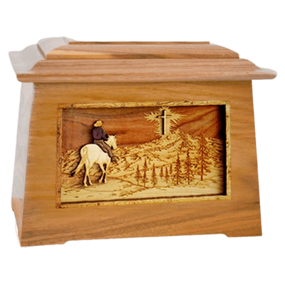Last Horse Ride Oak Aristocrat Cremation Urn