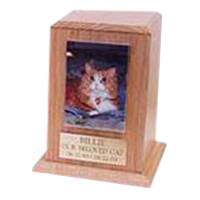 Oak Tower Photo Pet Cremation Urn