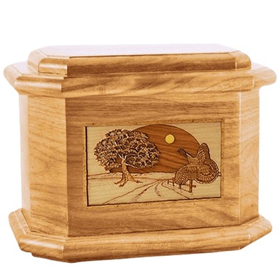 Turkey Oak Octagon Cremation Urn