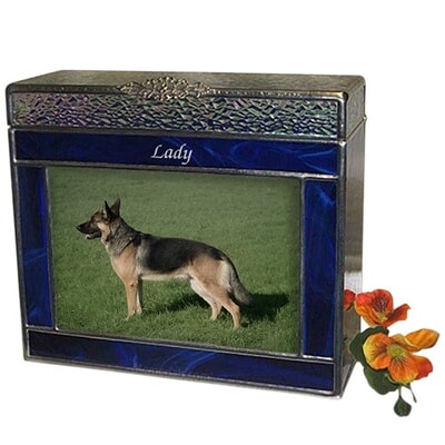 Ocean Blue Medium Photo Pet Urn