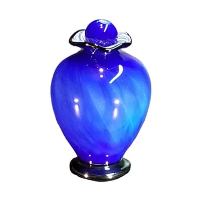 Ocean Frost Glass Companion Urn
