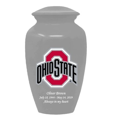 Ohio State University Buckeyes Grey Cremation Urn