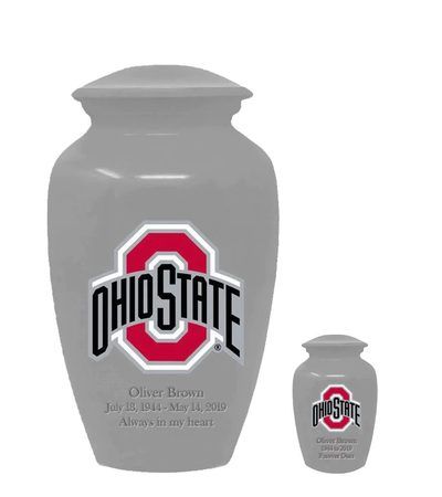 Ohio State University Buckeyes Grey Cremation Urns