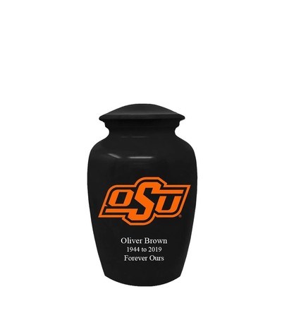 Oklahoma State University Cowboys Black Keepsake Urn