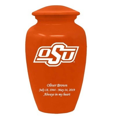 Oklahoma State University Cowboys Orange Cremation Urn